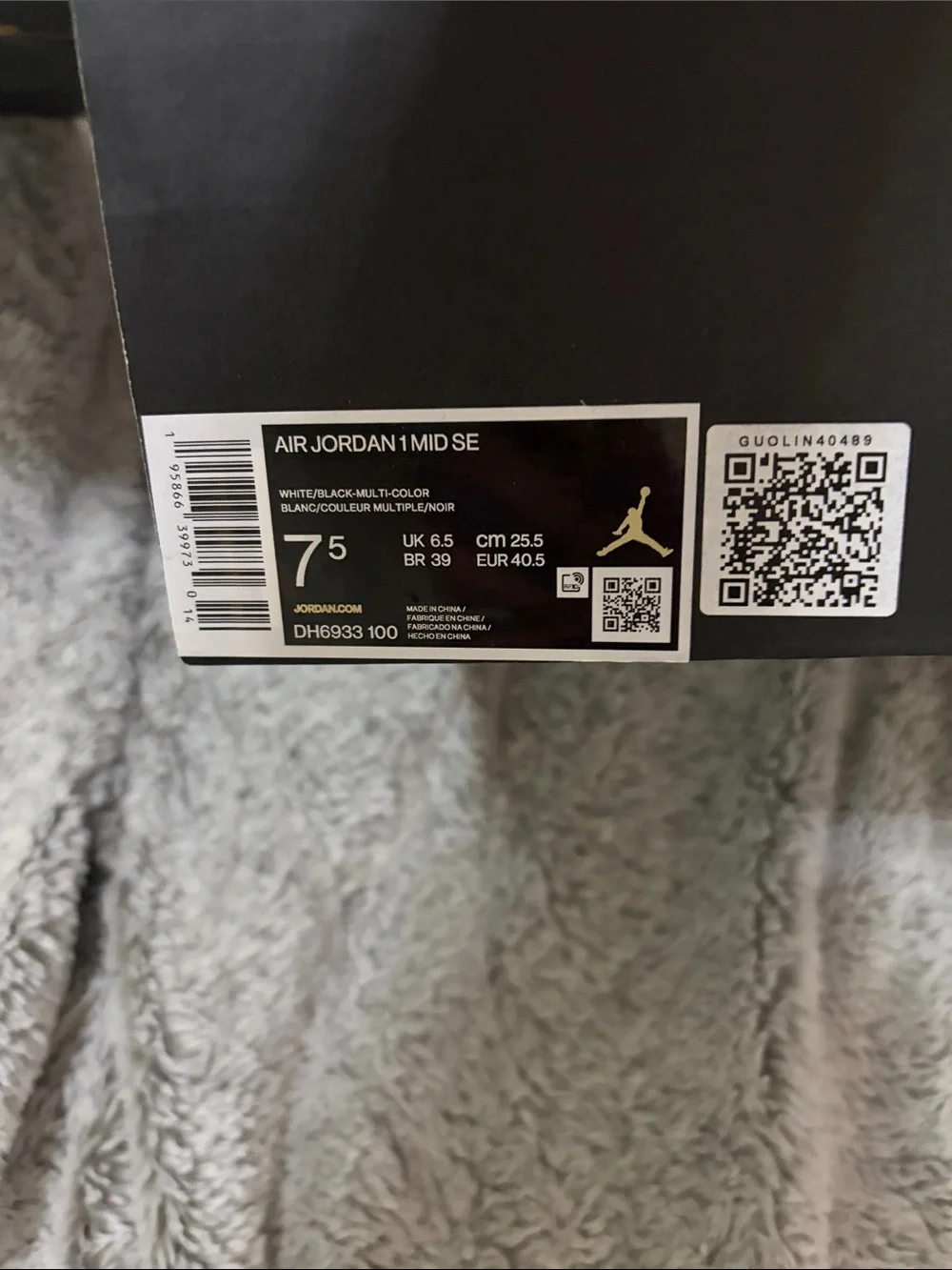 Jordan High Top Sneakers in Light Gray and White